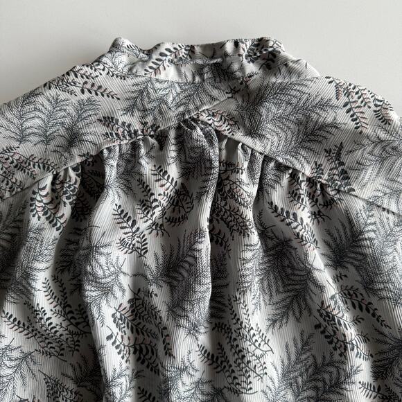 Givenchy for chesa VTG Botanical Print 70s Button Up Puff Sleeve Blouse Shirt 8 - Picture 3 of 10